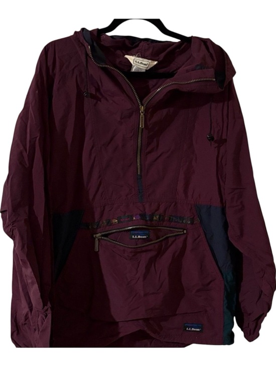 L.L. Bean Jackets & Blazers - L.L. Bean Burgundy and Navy Rain Jacket size Large. Great condition!